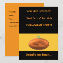 "Inte läskigt" för barn HALLOWEEEN FEST INVITATION