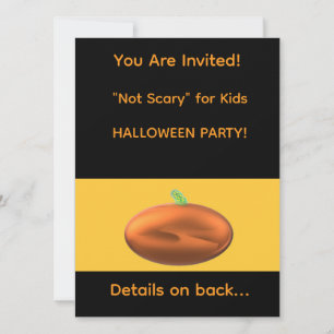 "Inte läskigt" för barn HALLOWEEEN FEST INVITATION Spara Datumet