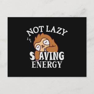 Inte lat, spara energi vykort