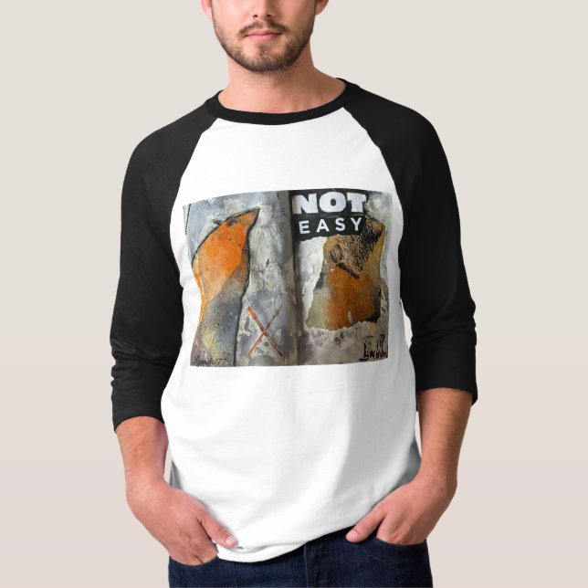 Inte lätt på Baseball-skjorta långärmad T Shirt (Framsida)
