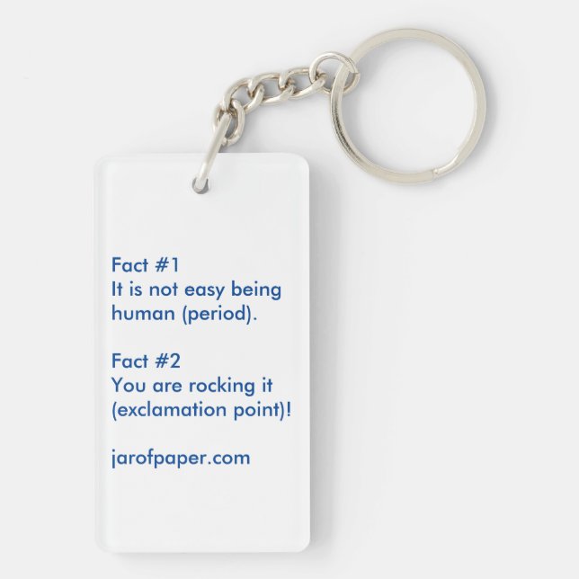 Inte lätt vara människa Keychain (Baksidan)
