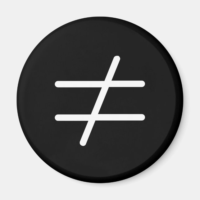 Inte lika med symbol Kvinnoprotester mot Höger Magnet (Framsidan)