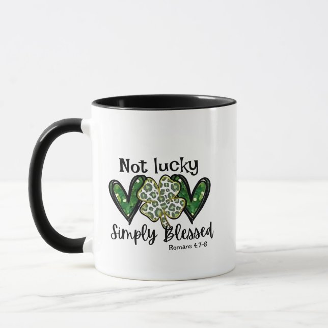 Inte Lucky, bara välsignad Lucky Charm St Patrick Mugg (Vänster)