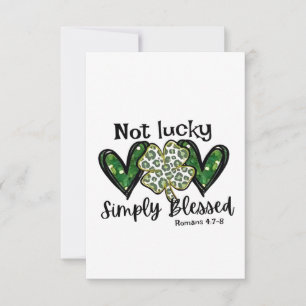 Inte Lucky, bara välsignad Lucky Charm St Patrick Tack Kort