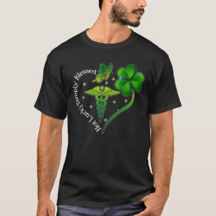 Inte Lucky bara välsignad St. Patrick Day Nurse Do T Shirt