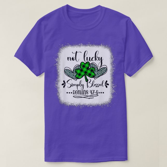 Inte Lucky, helt enkelt bläddrade romer 4 7 8 patr T Shirt (Design framsida)