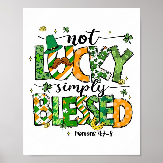 Inte Lucky, helt enkelt välsignad St patricks day  Poster (Framsidan)