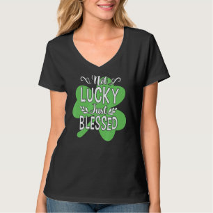 Inte Lucky Just Blad Grönt Shamrock Saint Patric T Shirt
