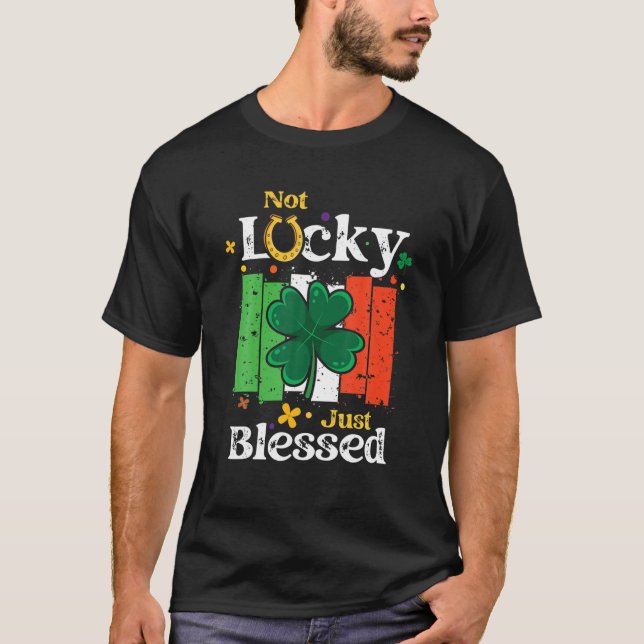 Inte Lucky, just Blad-St patrick's day T Shirt (Framsida)
