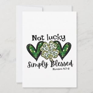 Inte lycklig, helt enkelt välsignad Lucky Charm St Inbjudningar