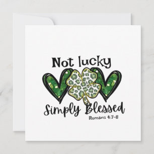 Inte lycklig, helt enkelt välsignad Lucky Charm St Inbjudningar