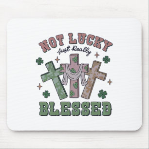 Inte lycklig helt enkelt välsignad St Patricks dag Musmatta