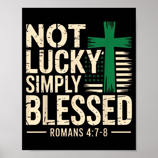 Inte lycklig välsignad kristen st patricks dag jes poster (Framsidan)