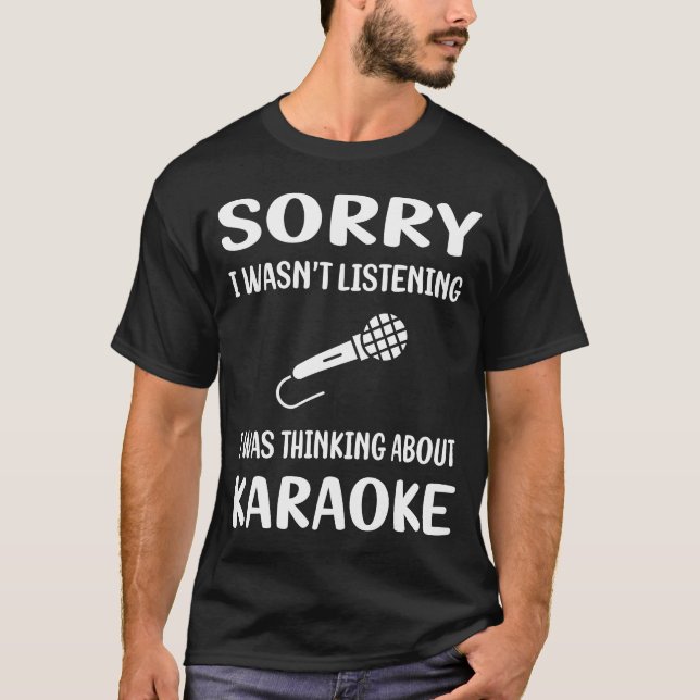 Inte lyssna på Karaoke T Shirt (Framsida)