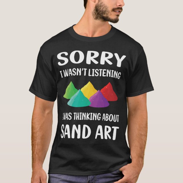 Inte lyssna på Sand Art T Shirt (Framsida)