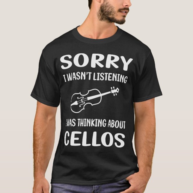 Inte lyssnande cello cellist t shirt (Framsida)