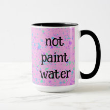 Inte måla vatten rolig rosa stänk kaffemugg
