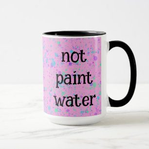 Inte måla vatten rolig rosa stänk kaffemugg