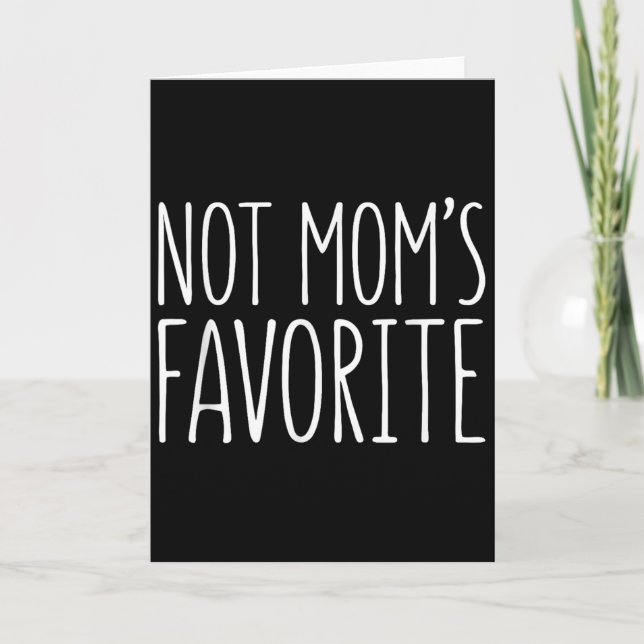 Inte mammas favorittröja rolig son dotter favorit kort (Framsida)