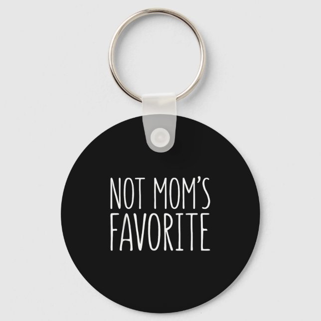 Inte mammas favorittröja Rolig son dotter favorit Nyckelring (Framsida)
