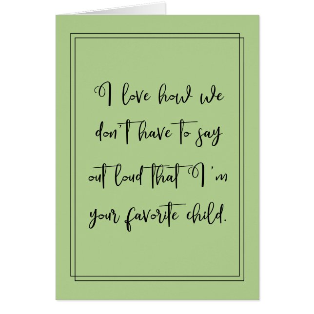 Inte måste gör något att säga ut högt den hälsningskort (Framsidan)