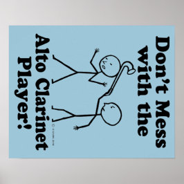 inte med Alto Sax-spelaren Poster