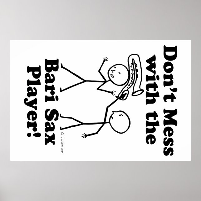  inte med Bari Sax-spelaren Poster (Framsidan)