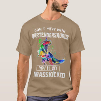inte med Bartender saurus Bartender Pappa Fath T Shirt