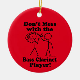inte med Bass Clarinet Player Ceramic O Julgransprydnad Keramik