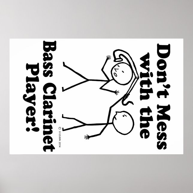  inte med Bass Clarinet Player Poster (Framsidan)