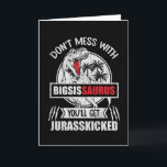 inte med Big Sister Saurus Dinosaur-familjen Kort<br><div class="desc">Familjematchande T-Rex Dinosaur Pappa Mamma Saurus-grafikuppsättning för manar,  Vuxnor,  barn ett Underbart sätt att tända modet och få familjens vänner att vinna. Matchar kläderna som passar hela familjen.</div>