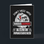 inte med Big Sister Saurus Dinosaur-familjen Kort<br><div class="desc">Familjematchande T-Rex Dinosaur Pappa Mamma Saurus-grafikuppsättning för manar,  Vuxnor,  barn ett Underbart sätt att tända modet och få familjens vänner att vinna. Matchar kläderna som passar hela familjen.</div>