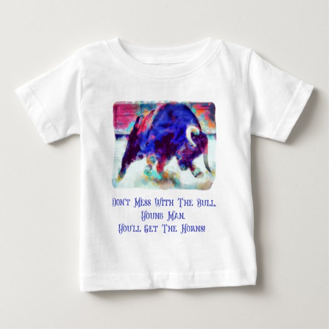  inte med Bull Småbarn White T Shirt (Framsida)