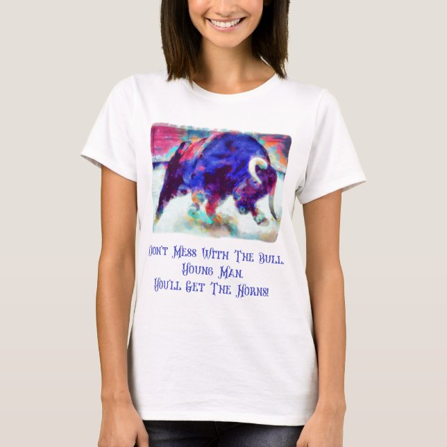  inte med Bulls kvinnovita T-skiva T Shirt (Framsida)