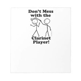 inte med Clarinet Player Anteckningsblock