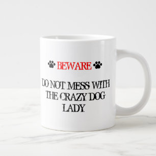 inte med Crazy Hund Dam Jumbo Mugg