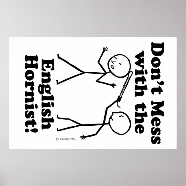  inte med den engelska hornist poster (Framsidan)