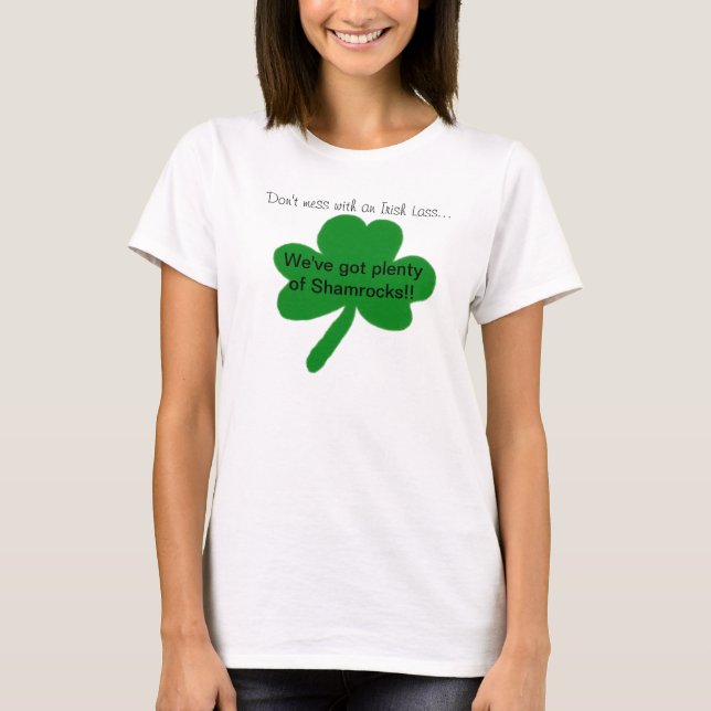  inte med en Irish Lass Funny T-Shirt (Framsida)
