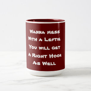  inte med en Leftie Två-Tonad Mugg