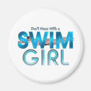 inte med en Simma Girl Magnets Magnet