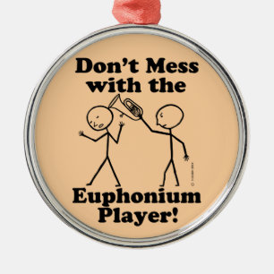 inte med Euphonium Player Metall Ornamen Julgransprydnad Metall
