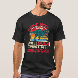  inte med farbror Saurus Jurasskick ed Tyrannos T Shirt