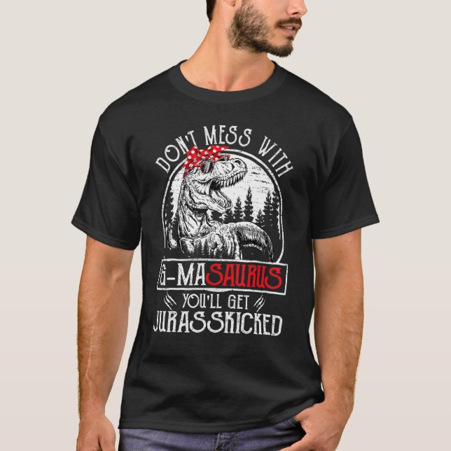  inte med G Masaurus Du får Jurasskick T Shirt (Framsida)