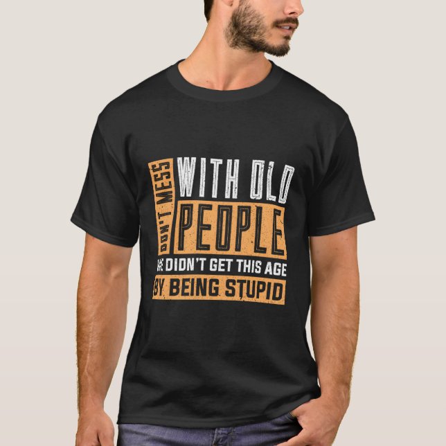 Inte  med gamla Fars dag T Shirt (Framsida)