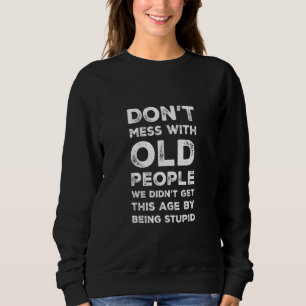 inte med Gamle People Sarcastic Family Far T Shirt