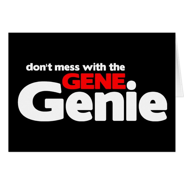  inte med Gene Genie Hälsningskort (Framsidan Horizontal)