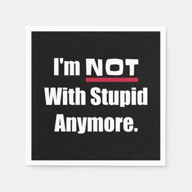 Inte med häpnadsväckande längre roligt att bryta s pappersservett (Framsidan)