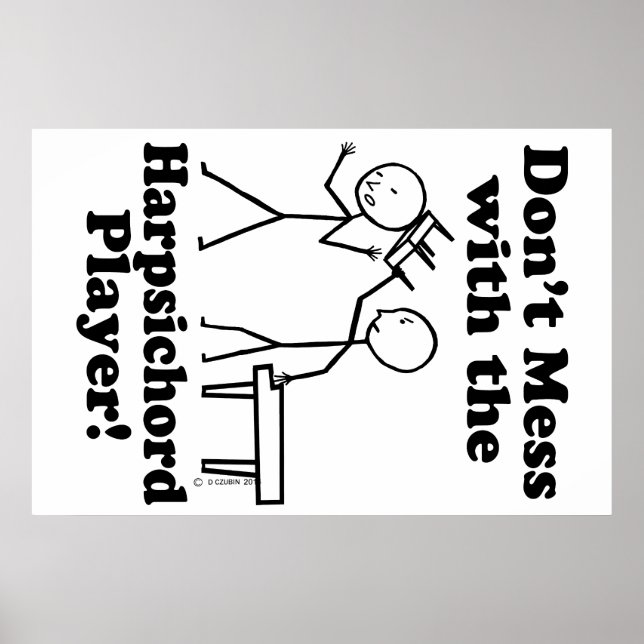  inte med Harpsichord Player Poster (Framsidan)