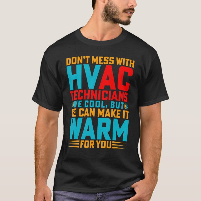  inte med HVAC-tekniker HVAC Tech Engin T Shirt (Framsida)