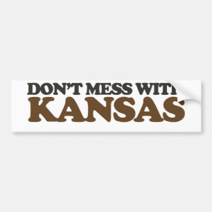 inte med Kansas Bildekal